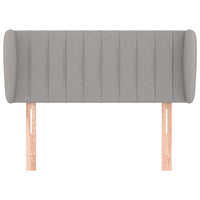 Testiera ad Orecchio-Testata con Orecchie Grigio Chiaro 93x23x78/88 cm in Tessuto 281376