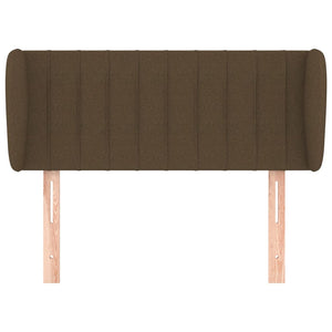 Testiera ad Orecchio-Testata con Orecchie Marrone Scuro 103x23x78/88 cm in Tessuto 816455