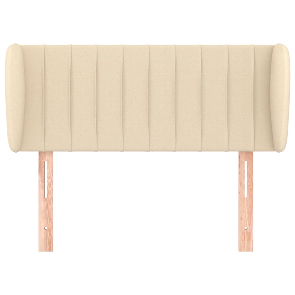 Testiera ad Orecchio-Testata con Orecchie Crema 103x23x78/88 cm in Tessuto 810273