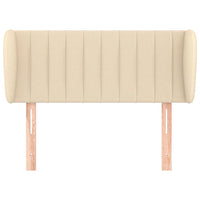 Testiera ad Orecchio-Testata con Orecchie Crema 103x23x78/88 cm in Tessuto 810273