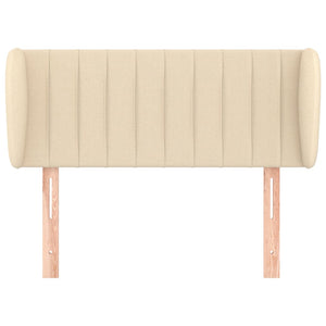 Testiera ad Orecchio-Testata con Orecchie Crema 103x23x78/88 cm in Tessuto 810273