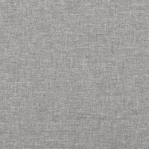 Testiera ad Orecchio-Testata con Orecchie Grigio Chiaro 163x23x78/88 cm in Tessuto 316094