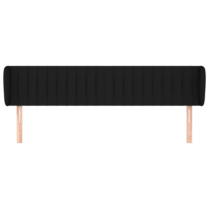 Testiera ad Orecchio-Testata con Orecchie Nera 163x23x78/88 cm in Tessuto 295271