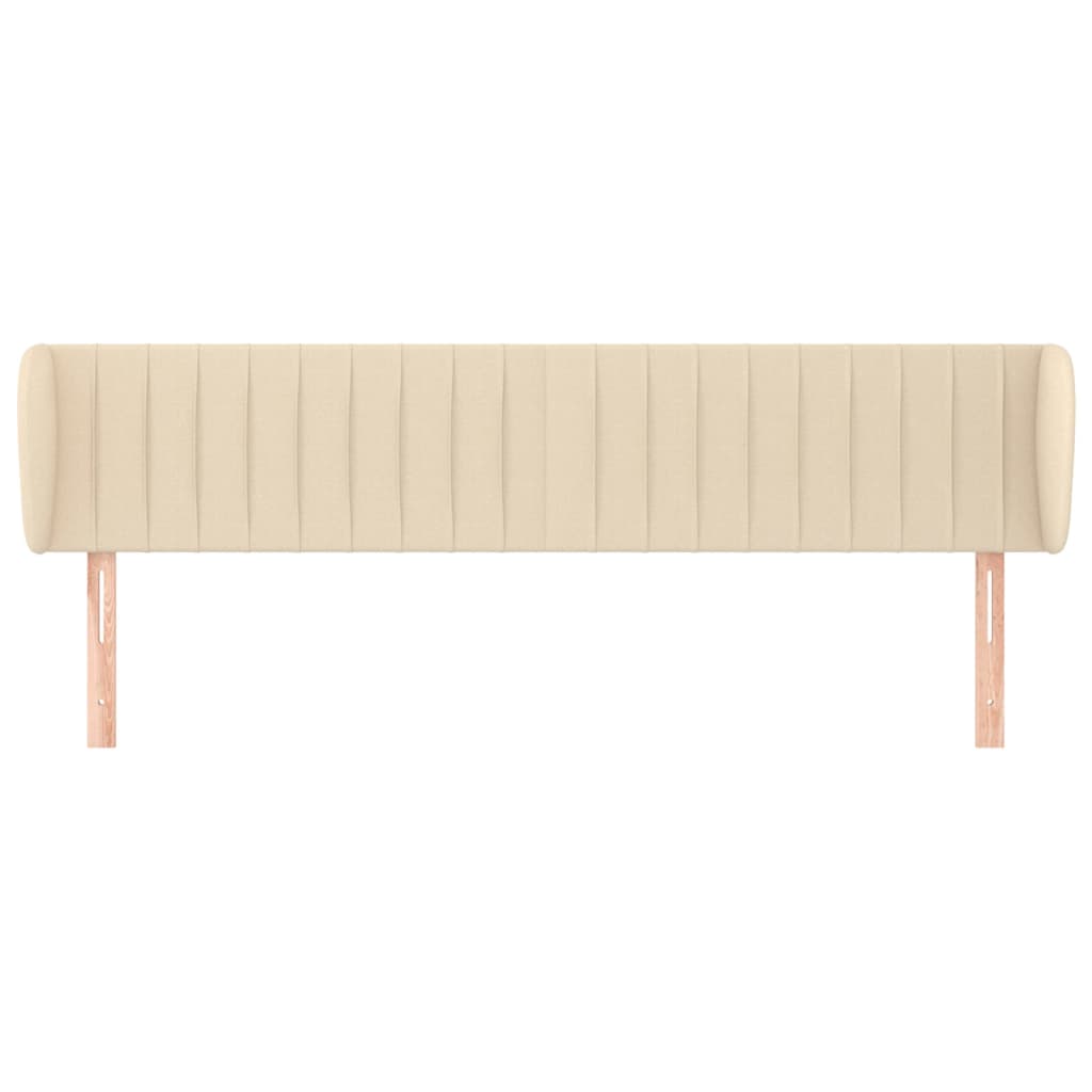 Testiera ad Orecchio-Testata con Orecchie Crema 163x23x78/88 cm in Tessuto 478188