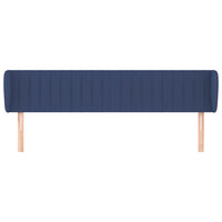 Testiera ad Orecchio-Testata con Orecchie Blu 163x23x78/88cm in Tessuto 709053