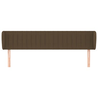 Testiera ad Orecchio Marrone Scuro 183x23x78/88 cm in Tessuto 3117399