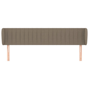 Testiera ad Orecchio-Testata con Orecchie Tortora 183x23x78/88 cm in Tessuto 337432