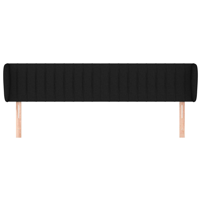 Testiera ad Orecchio-Testata con Orecchie Nera 203x23x78/88 cm in Tessuto 196207