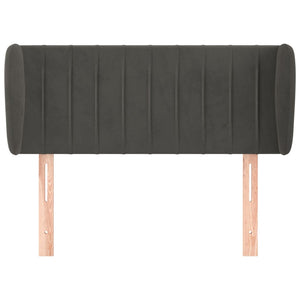 Testiera ad Orecchio Grigio Scuro 103x23x78/88 cm in Velluto 3117425