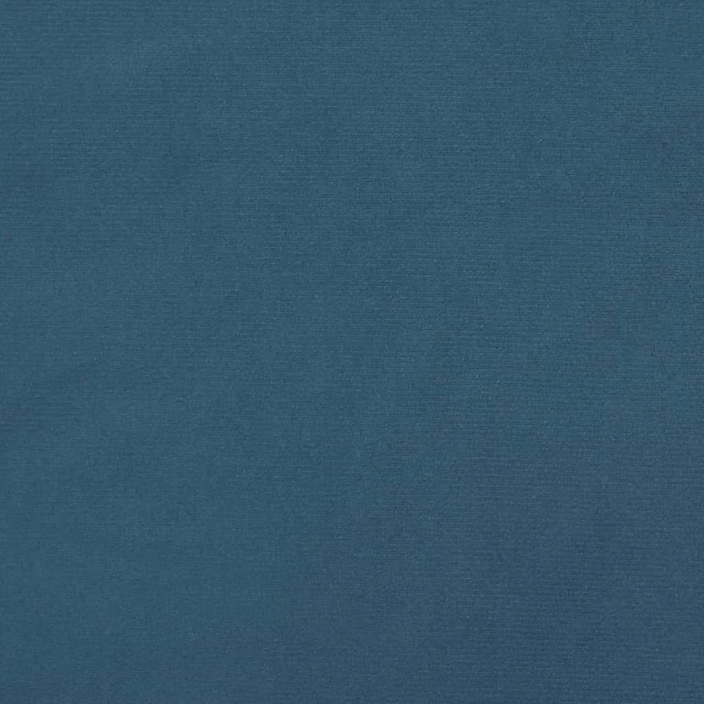 Testiera ad Orecchio-Testata con Orecchie Blu Scuro 163x23x78/88 cm in Velluto 939999