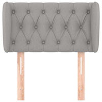 Testiera ad Orecchio-Testata con Orecchie Grigio Chiaro 83x23x78/88 cm in Tessuto 772994