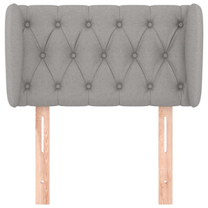 Testiera ad Orecchio-Testata con Orecchie Grigio Chiaro 83x23x78/88 cm in Tessuto 772994