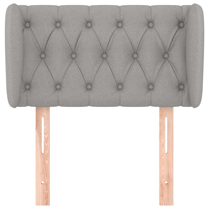 Testiera ad Orecchio-Testata con Orecchie Grigio Chiaro 83x23x78/88 cm in Tessuto 772994