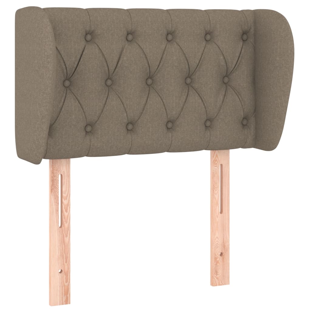 Testiera ad Orecchio-Testata con Orecchie Tortora 83 x 23 x 78/88 cm in Tessuto 430372