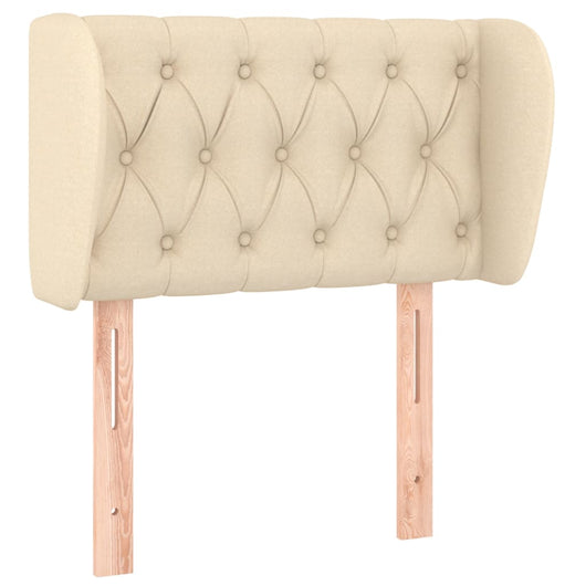 Testiera ad Orecchio-Testata con Orecchie Crema 83 x 23 x 78/88 cm in Tessuto 240259