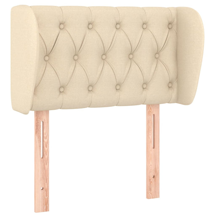 Testiera ad Orecchio-Testata con Orecchie Crema 83 x 23 x 78/88 cm in Tessuto 240259