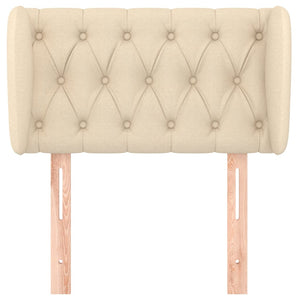Testiera ad Orecchio-Testata con Orecchie Crema 83 x 23 x 78/88 cm in Tessuto 240259
