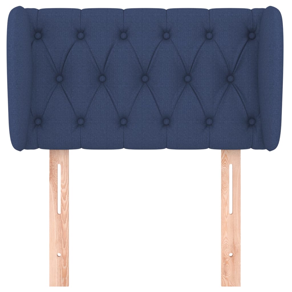 Testiera ad Orecchio-Testata con Orecchie Blu 83 x 23 x 78/88cm in Tessuto 834819