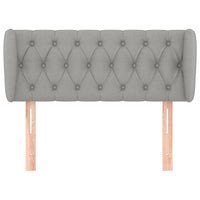 Testiera ad Orecchio-Testata con Orecchie Grigio Chiaro 93x23x78/88 cm in Tessuto 382636