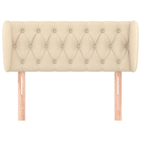 Testiera ad Orecchio Crema 93x23x78/88 cm in Tessuto 3117467