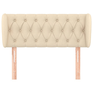 Testiera ad Orecchio Crema 93x23x78/88 cm in Tessuto 3117467