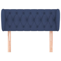 Testiera ad Orecchio Blu 93x23x78/88 cm in Tessuto