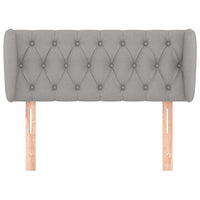 Testiera ad Orecchio-Testata con Orecchie Grigio Chiaro 103x23x78/88 cm in Tessuto 924644