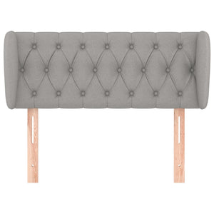 Testiera ad Orecchio-Testata con Orecchie Grigio Chiaro 103x23x78/88 cm in Tessuto 924644