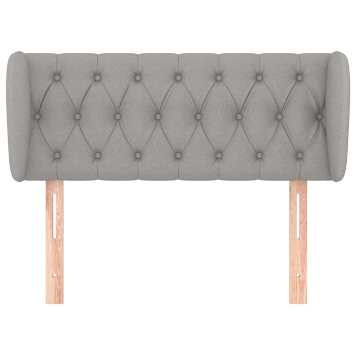 Testiera ad Orecchio-Testata con Orecchie Grigio Chiaro 103x23x78/88 cm in Tessuto 924644