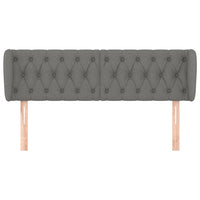 Testiera ad Orecchio-Testata con Orecchie Grigio Scuro 163x23x78/88 cm in Tessuto 562822