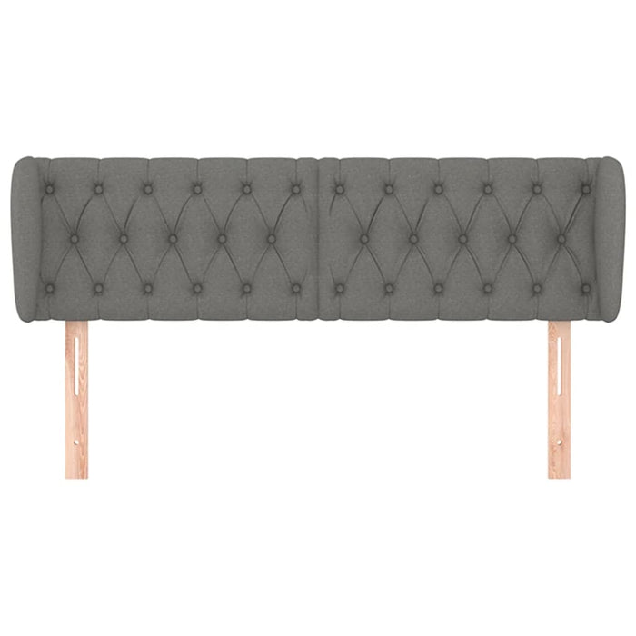 Testiera ad Orecchio Grigio Scuro 163x23x78/88 cm in Tessuto 3117487