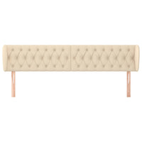 Testiera ad Orecchio Crema 183x23x78/88 cm in Tessuto