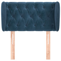 Testiera ad Orecchio Blu Scuro 83x23x78/88 cm in Velluto 3117514