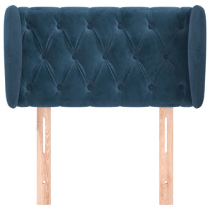 Testiera ad Orecchio Blu Scuro 83x23x78/88 cm in Velluto 3117514