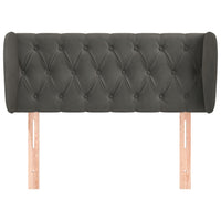 Testiera ad Orecchio Grigio Scuro 103x23x78/88 cm in Velluto 3117523