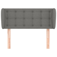 Testiera ad Orecchio-Testata con Orecchie Grigio Scuro 83x23x78/88 cm in Tessuto 937056