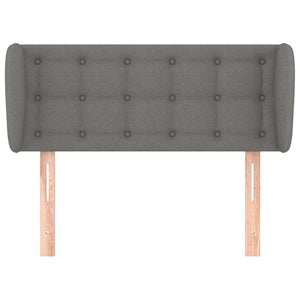 Testiera ad Orecchio-Testata con Orecchie Grigio Scuro 83x23x78/88 cm in Tessuto 937056