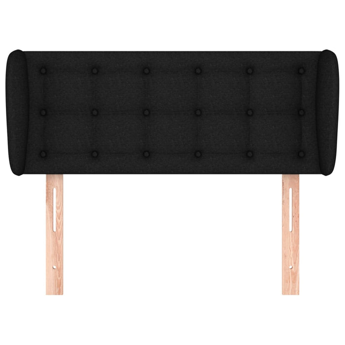 Testiera ad Orecchio Nera 83 x 23 x 78/88 cm in Tessuto 3117554