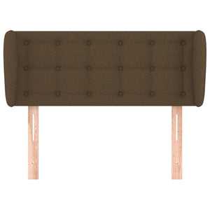 Testiera ad Orecchio-Testata con Orecchie Marrone Scuro 93x23x78/88 cm in Tessuto 713359