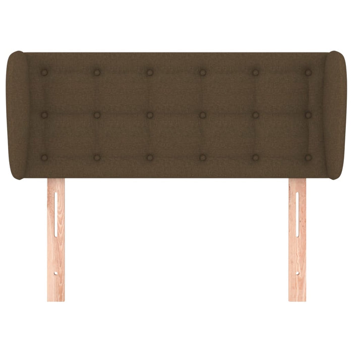 Testiera ad Orecchio-Testata con Orecchie Marrone Scuro 93x23x78/88 cm in Tessuto 713359