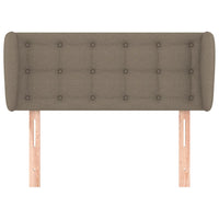 Testiera ad Orecchio-Testata con Orecchie Tortora 93x23x78/88 cm in Tessuto 571897