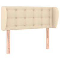 Testiera ad Orecchio Crema 93x23x78/88 cm in Tessuto 3117565