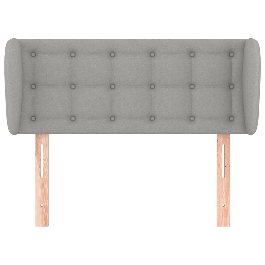 Testiera ad Orecchio Grigio Chiaro 103x23x78/88 cm in Tessuto 3117568