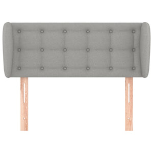 Testiera ad Orecchio-Testata con Orecchie Grigio Chiaro 103x23x78/88 cm in Tessuto 550836