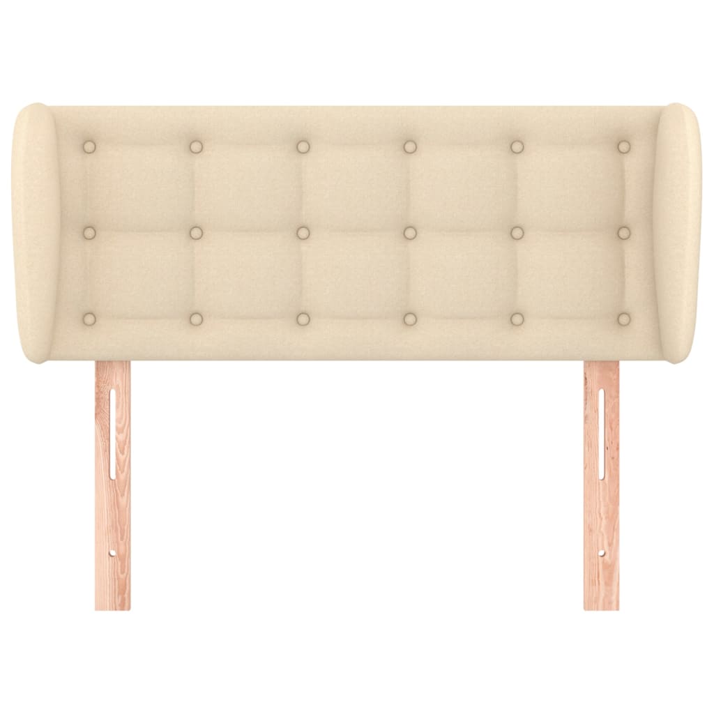 Testiera ad Orecchio-Testata con Orecchie Crema 103x23x78/88 cm in Tessuto 820819