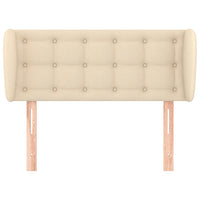 Testiera ad Orecchio-Testata con Orecchie Crema 103x23x78/88 cm in Tessuto 820819