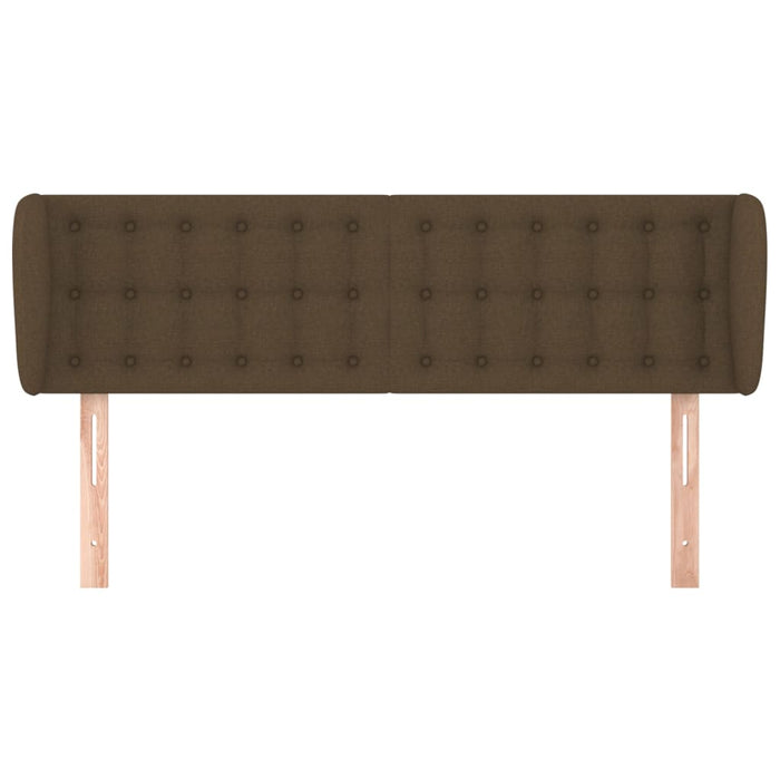 Testiera ad Orecchio-Testata con Orecchie Marrone Scuro 147x23x78/88 cm in Tessuto 101935