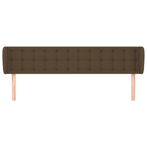 Testiera ad Orecchio Marrone Scuro 203x23x78/88 cm in Tessuto 3117603