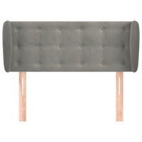 Testiera ad Orecchio Grigio Chiaro 83x23x78/88 cm in Velluto 3117608