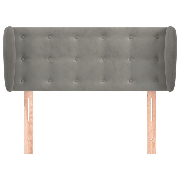 Testiera ad Orecchio Grigio Chiaro 83x23x78/88 cm in Velluto 3117608